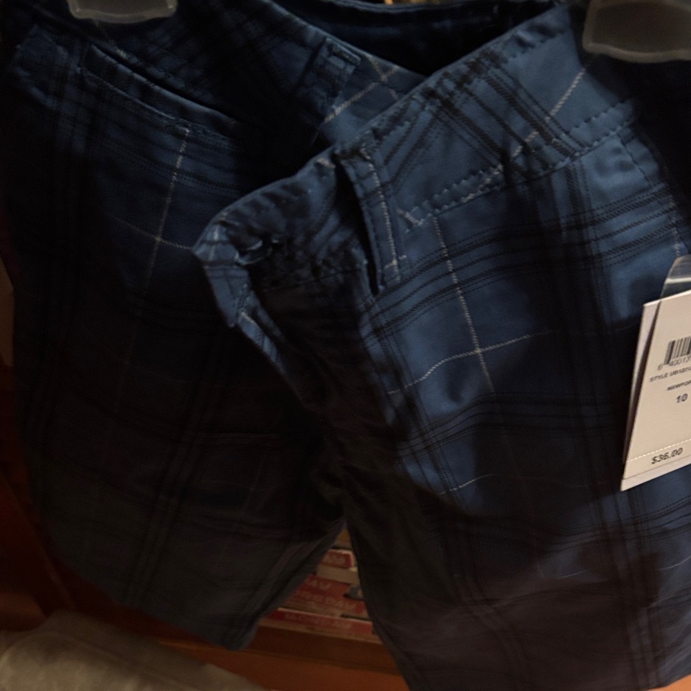 Newport Uni vibe Navy Checkered Shorts
